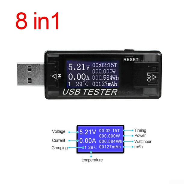 2Pcs Industrial Electronic Equipment for Industrial Equipment Electronic 8 In 1 4‑30V 0‑5A 0‑150W Durable Tester USB Tester blue 